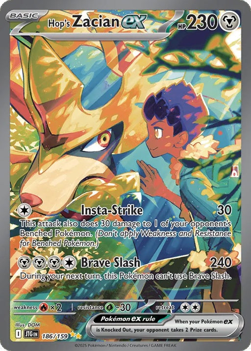 186/159 Hop's Zacian ex - JTG (ENG)
