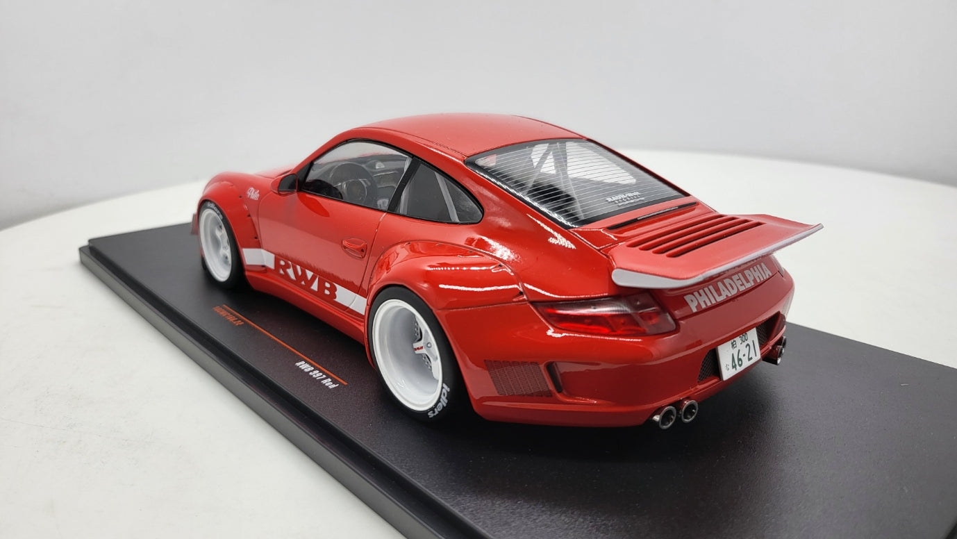 IXO: Porsche 997 RWB Rood - Schaal 1:18
