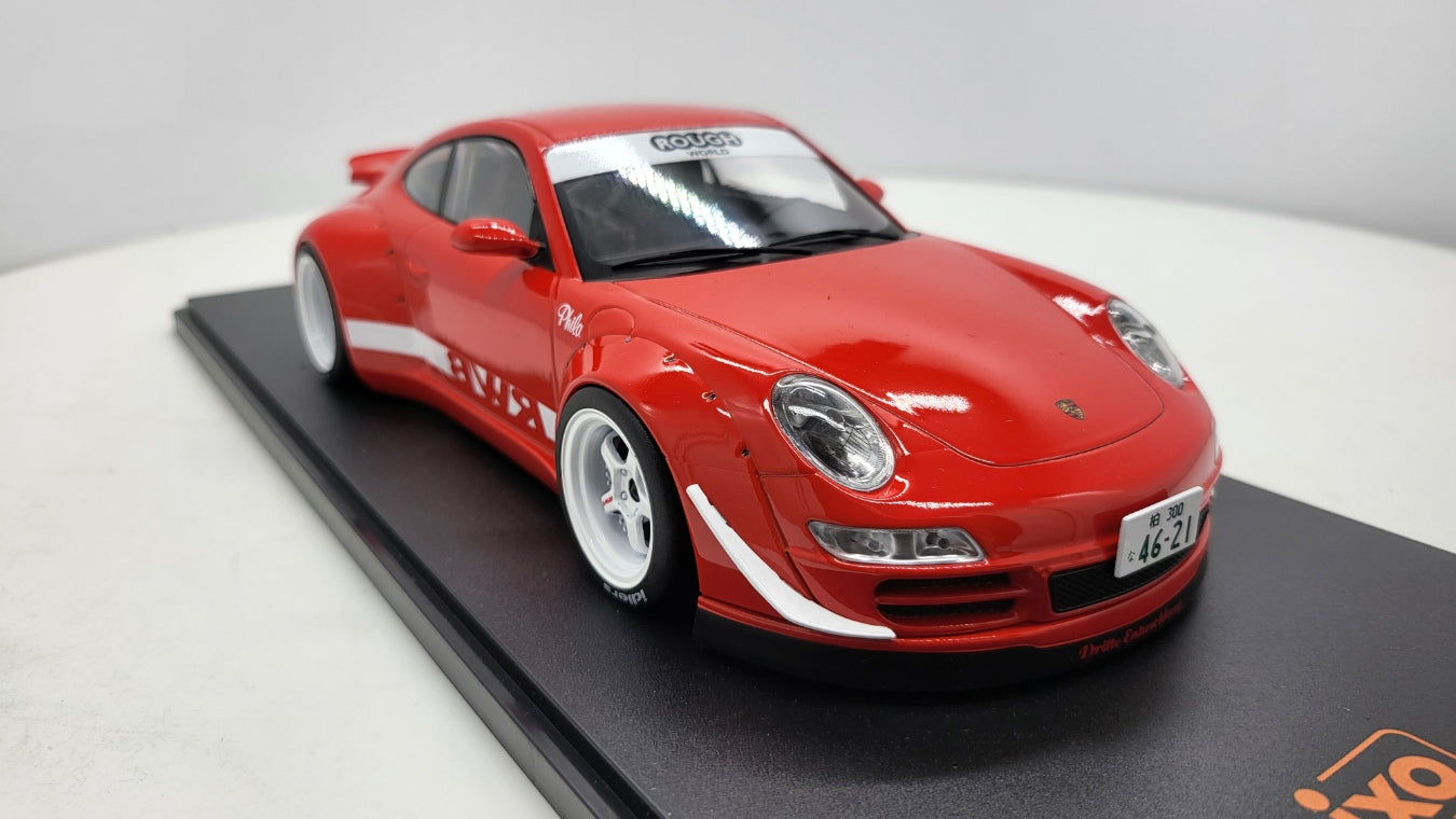 IXO: Porsche 997 RWB Rood - Schaal 1:18