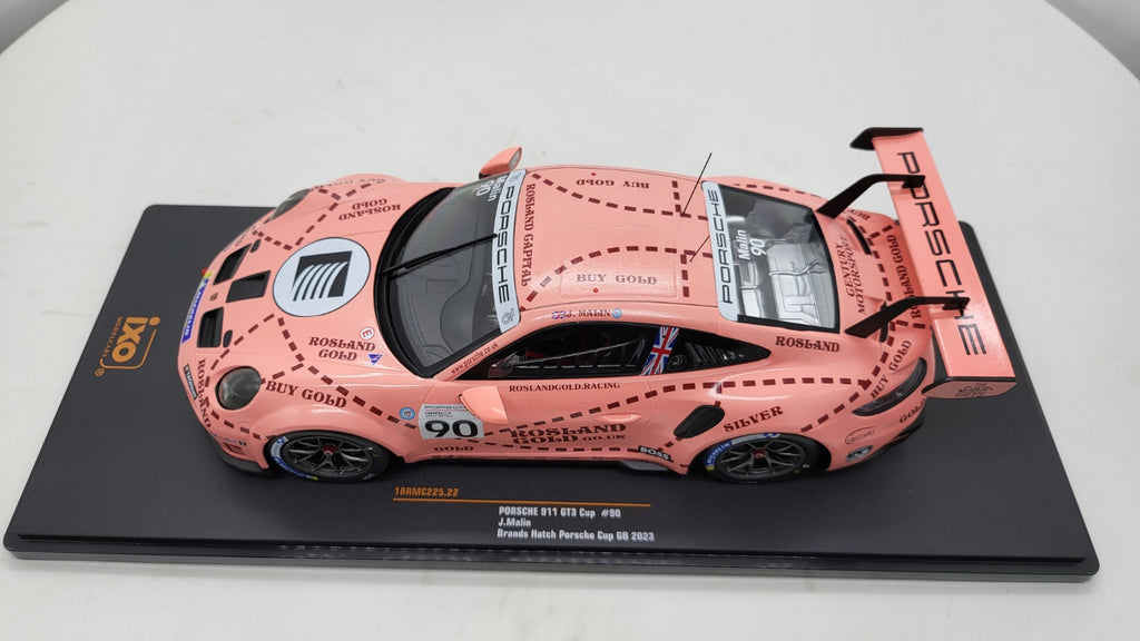 IXO: Porsche 911 GT3 Cup - Brands Hatch 2023 #90 J.Malin - Schaal 1:18