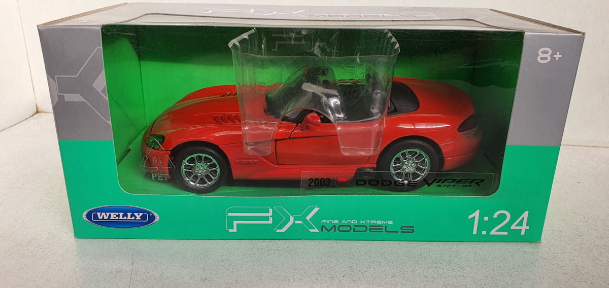 Dodge Viper SRT-10 Rood 2003 Welly 1:24