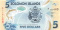 P-038a Solomon Islands 5 Dollars 2019 Unc Polymer