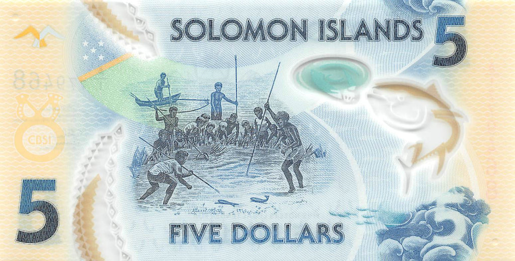P-038a Solomon Islands 5 Dollars 2019 Unc Polymer