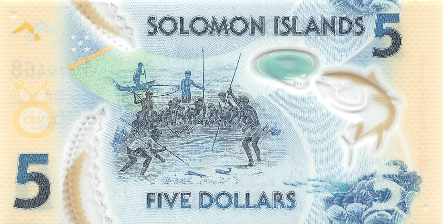 P-038a Solomon Islands 5 Dollars 2019 Unc Polymer
