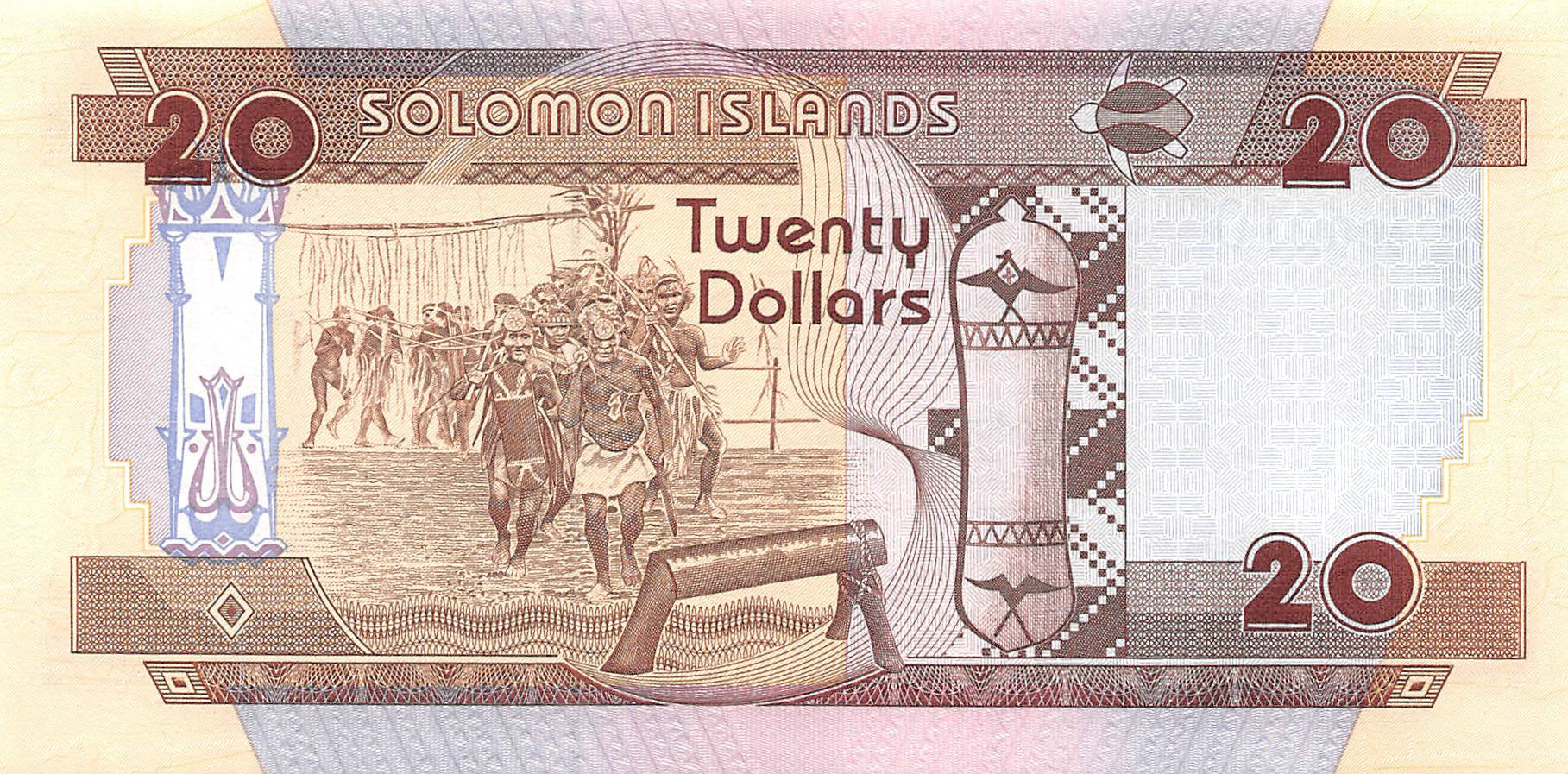 P-021a Solomon Islands 20 Dollars 1996 Unc