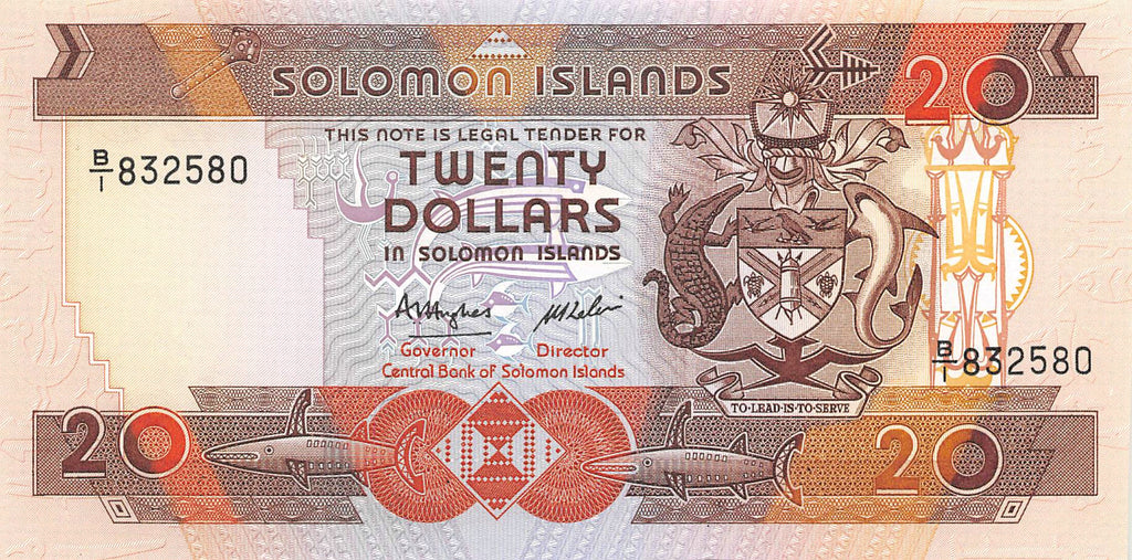P-016a Solomon Islands 20 Dollars 1986 Unc