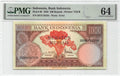 P-069a.3 Indonesia 100 Rupiah 1959 Unc PMG 64