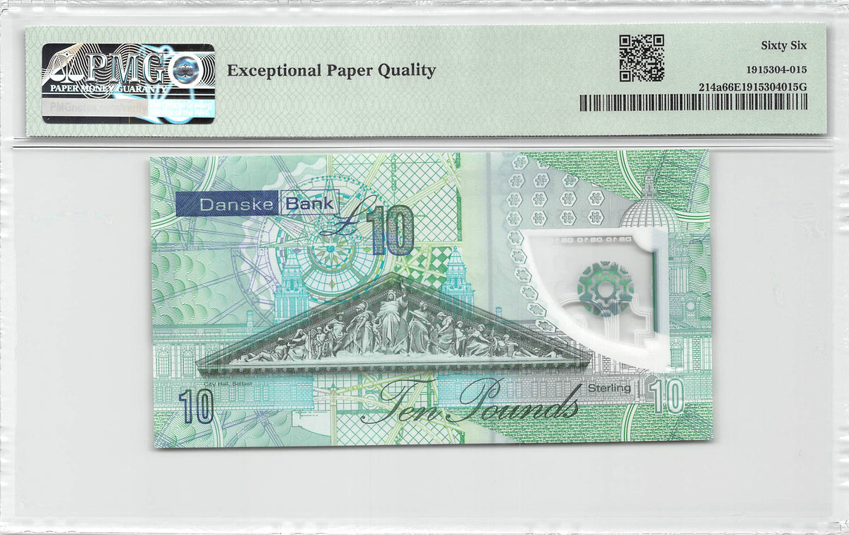Ireland Northern 10 Pounds Sterling 2017 Unc PMG 66 EPQ