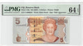 P-110a Fiji Islands 5 Dollars 2007 Unc PMG 64 EPQ