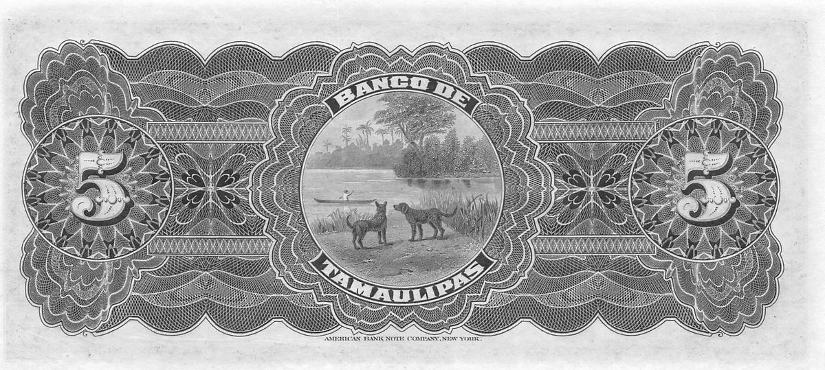 P-S429r Mexico 5 Pesos 1914 (ND) Remainder Unc
