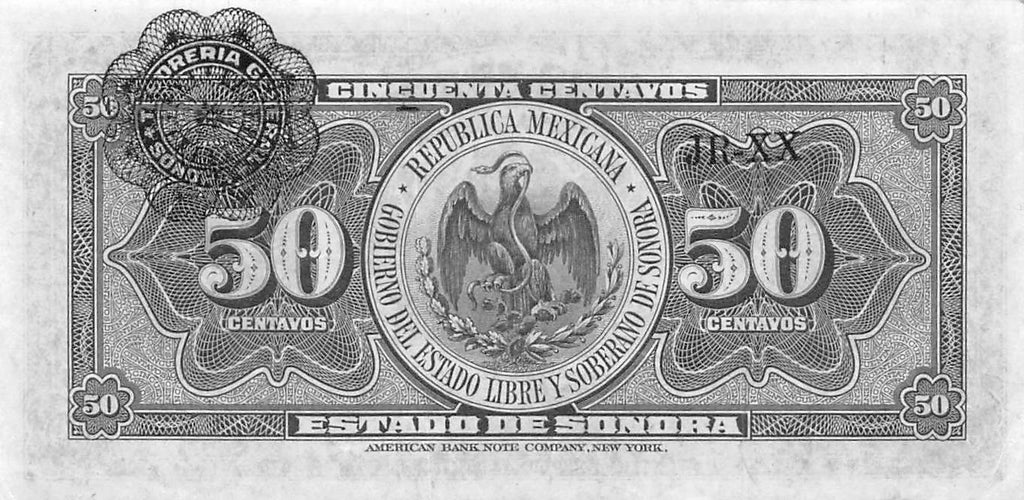 P-S1070 Mexico 50 Centavos 1915 Vf