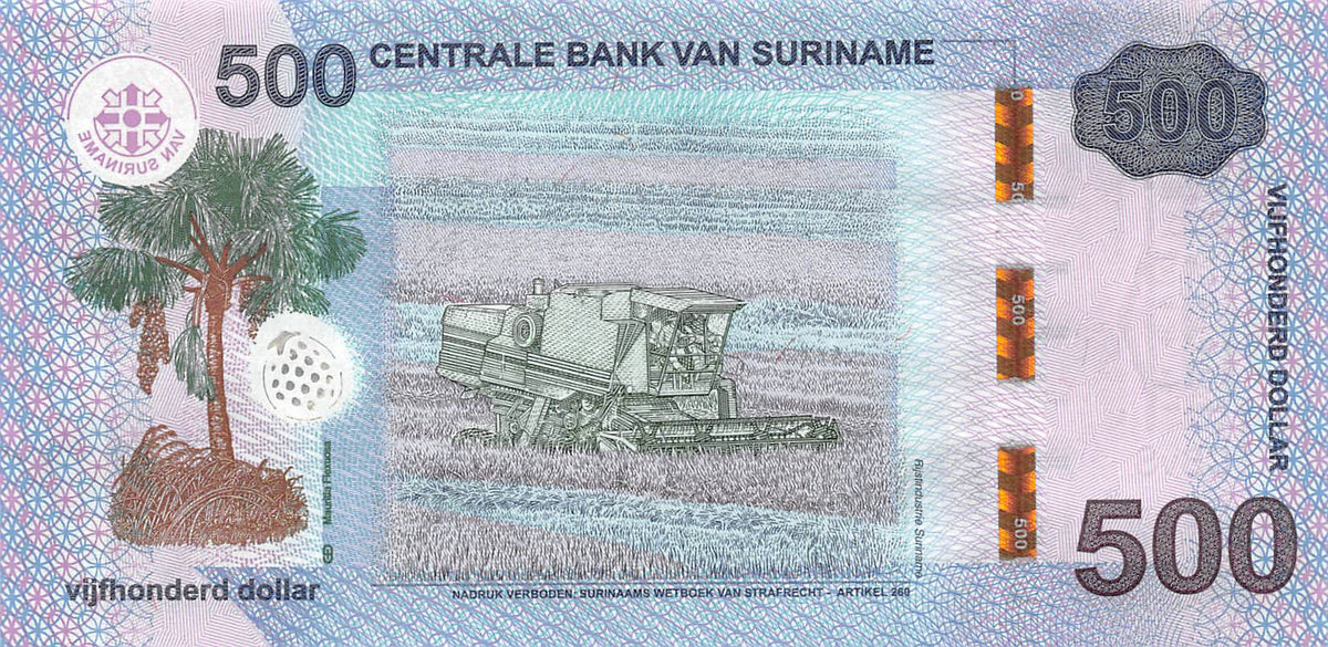 P-169 Suriname 500 Dollars 2024 Unc