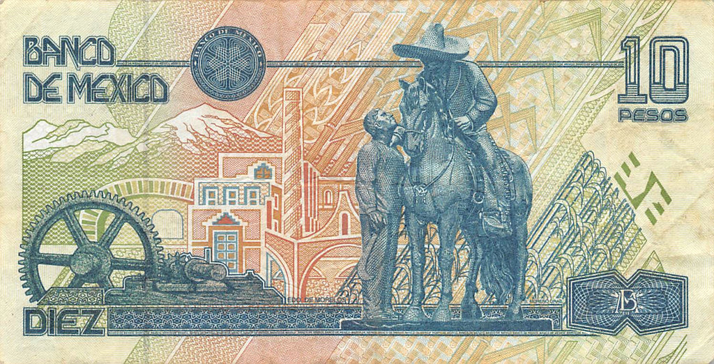 P-105a Mexico 10 Pesos 1994 Vf