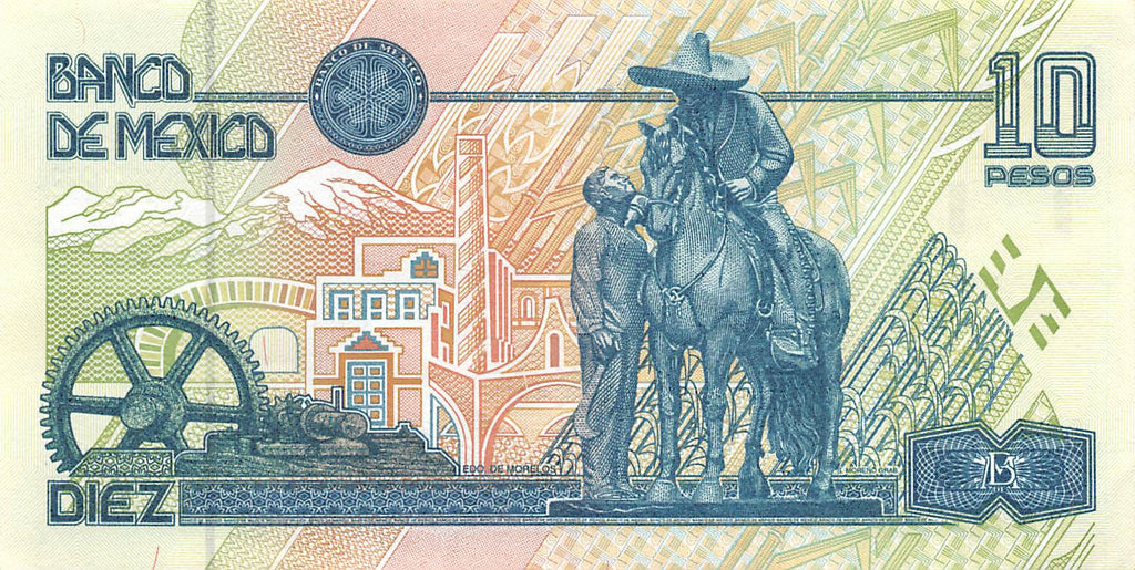P-105a Mexico 10 Pesos 1994 Xf