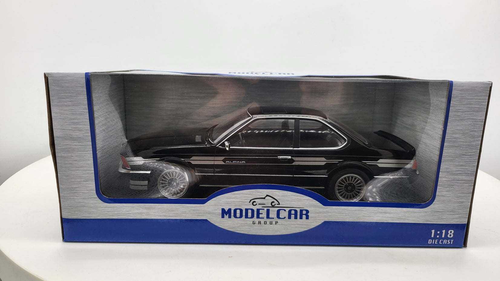 BMW Alpina B7 Turbo E24 6-serie Coupe Zwart 1980 MCG 1:18
