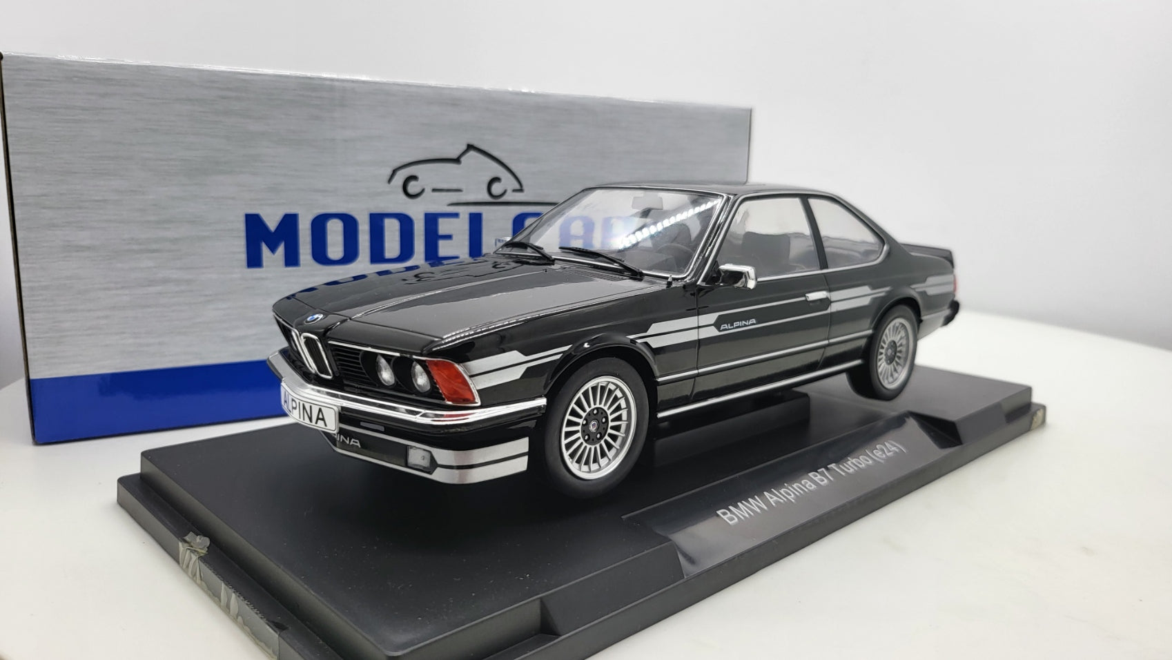 BMW Alpina B7 Turbo E24 6-serie Coupe Zwart 1980 MCG 1:18