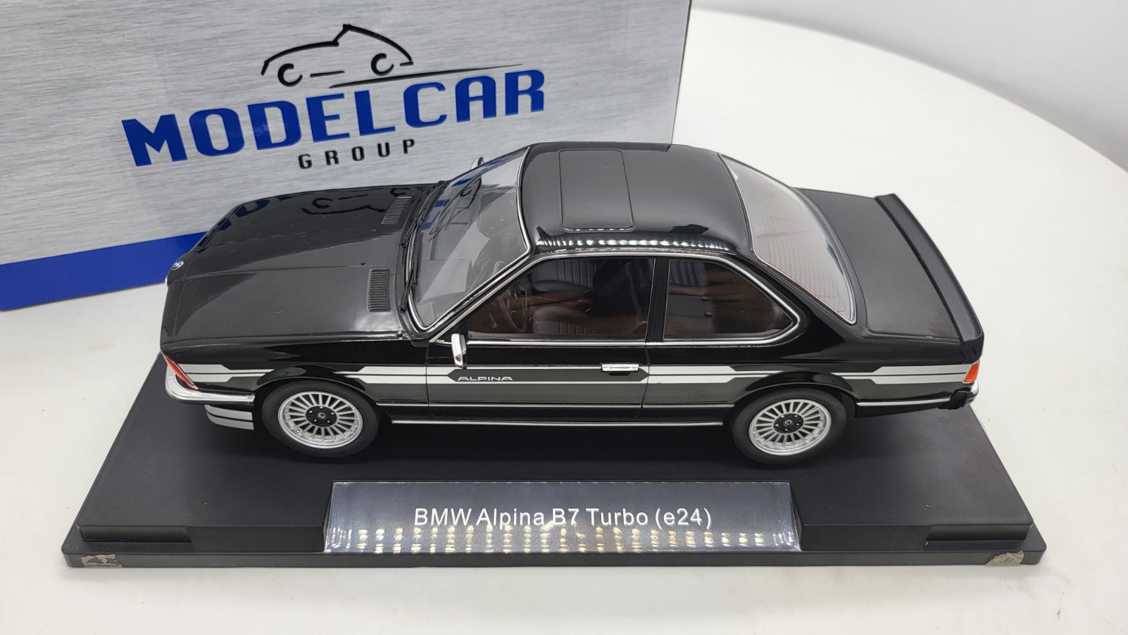 BMW Alpina B7 Turbo E24 6-serie Coupe Zwart 1980 MCG 1:18