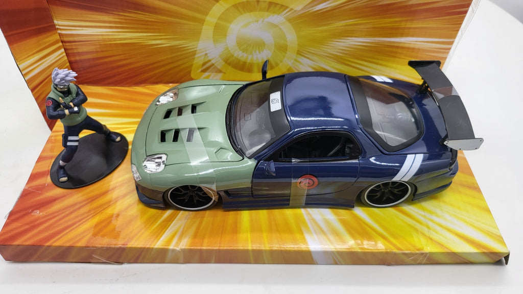 Mazda RX-7 Kakashi Hatake Groen/Blauw 1993 - Jada Toys 1:24