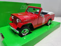 Welly Jeep Jeepster Commando Rood - Schaal 1:24
