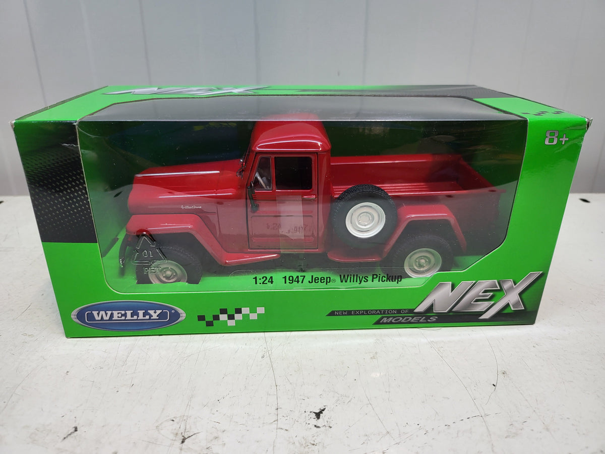 Welly Jeep Willys Rood 1947 - Schaal 1:24