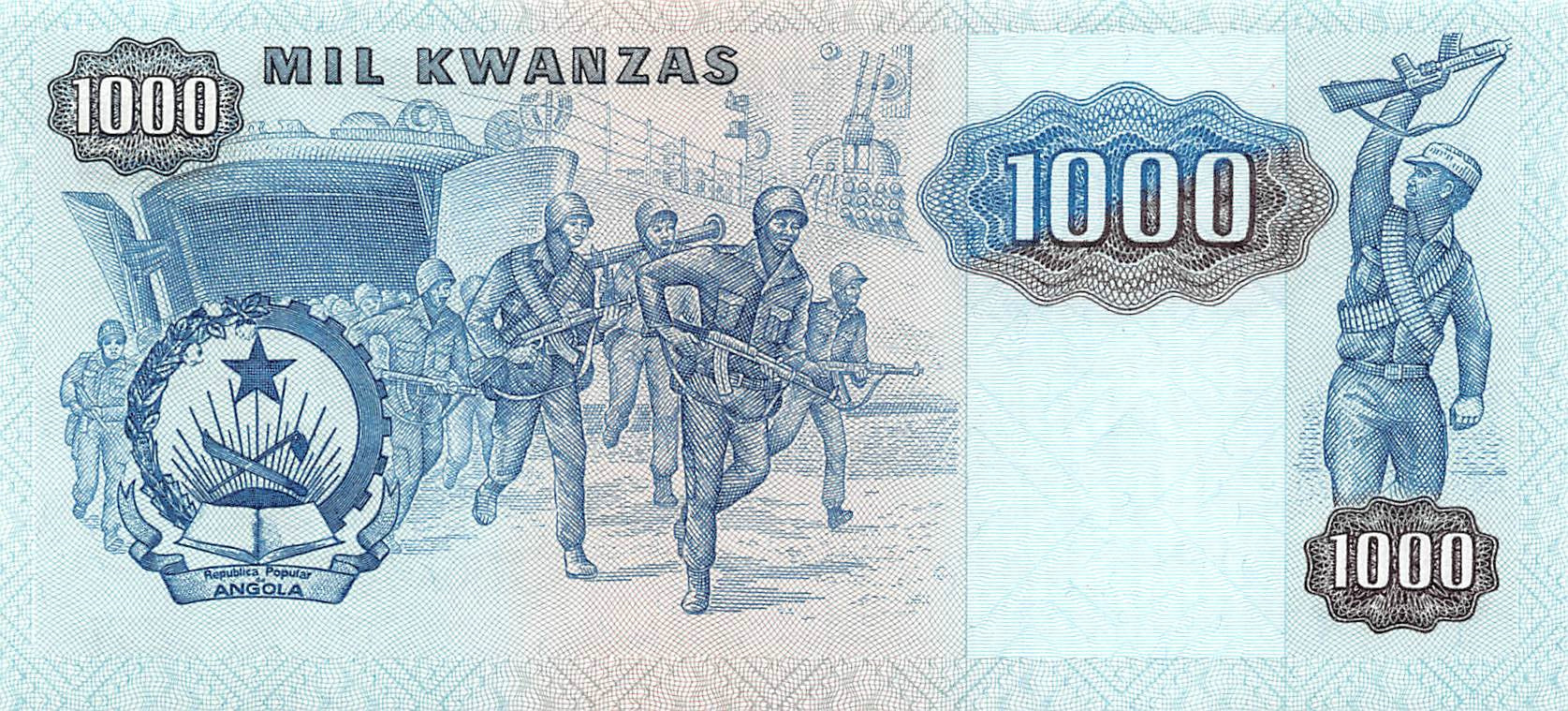 P-121b - Angola 1000 Kwansas 1987 Unc