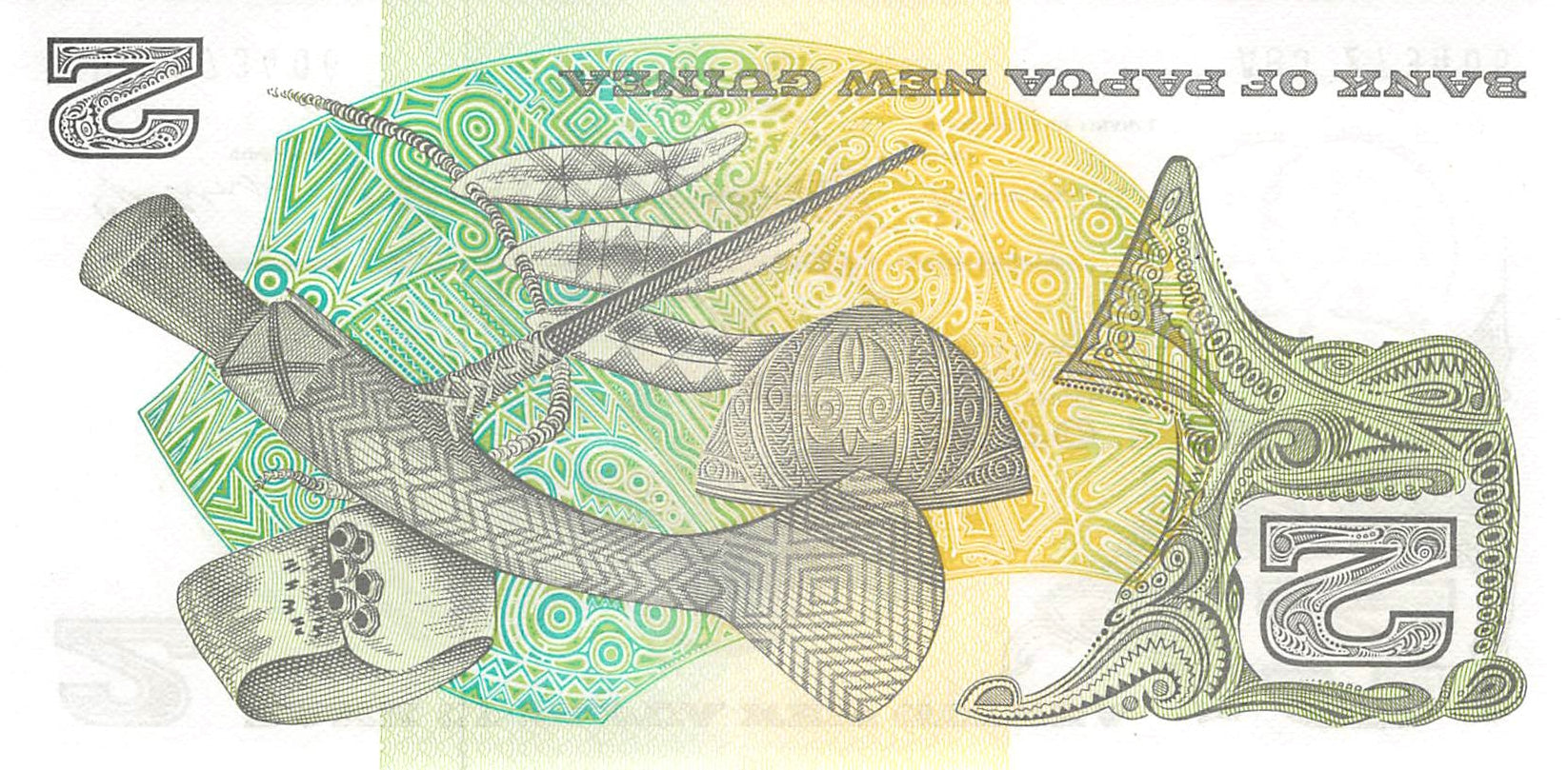 P-001a Papua New Guinea 2 Kina 1975 Unc