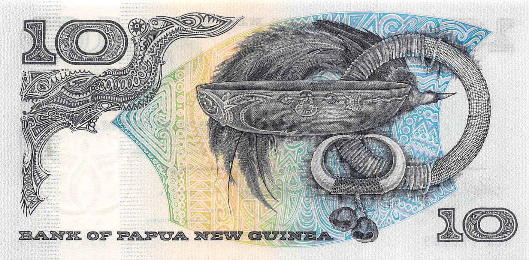 P-003a Papua New Guinea 10 Kina 1975 Unc