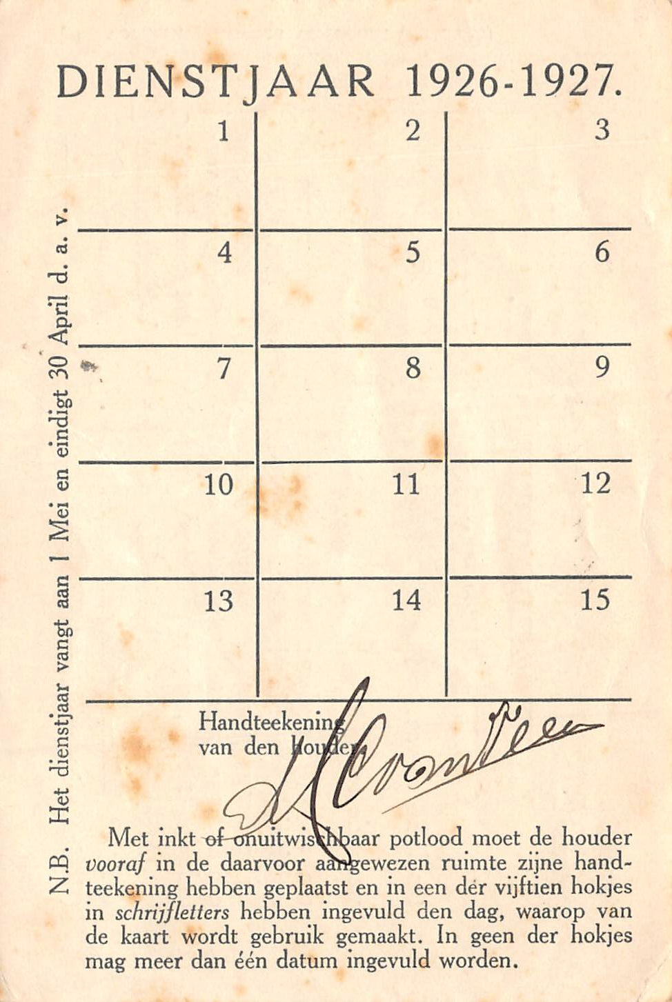 Nederland - Weggeld Noord Brabant 1926-1927 Xf