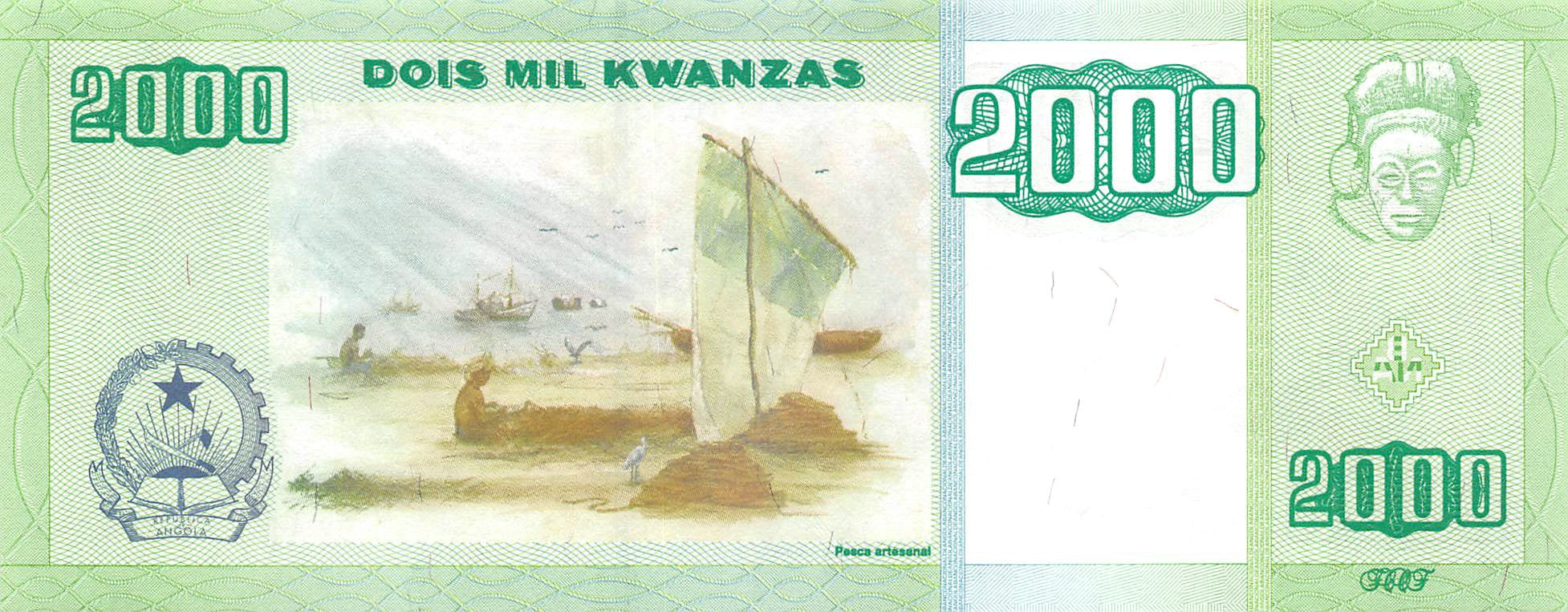P-151a Angola 2000 Kwansas 2003 Unc (Rare)