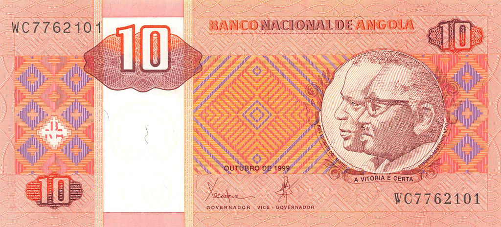 P-145a Angola 10 Kwansas 1999 Unc