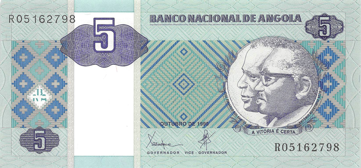 P-144a Angola 5 Kwansas 1999 Unc
