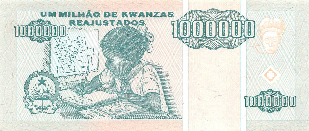 P-141 Angola 1000000 Kwansas 1995 Unc