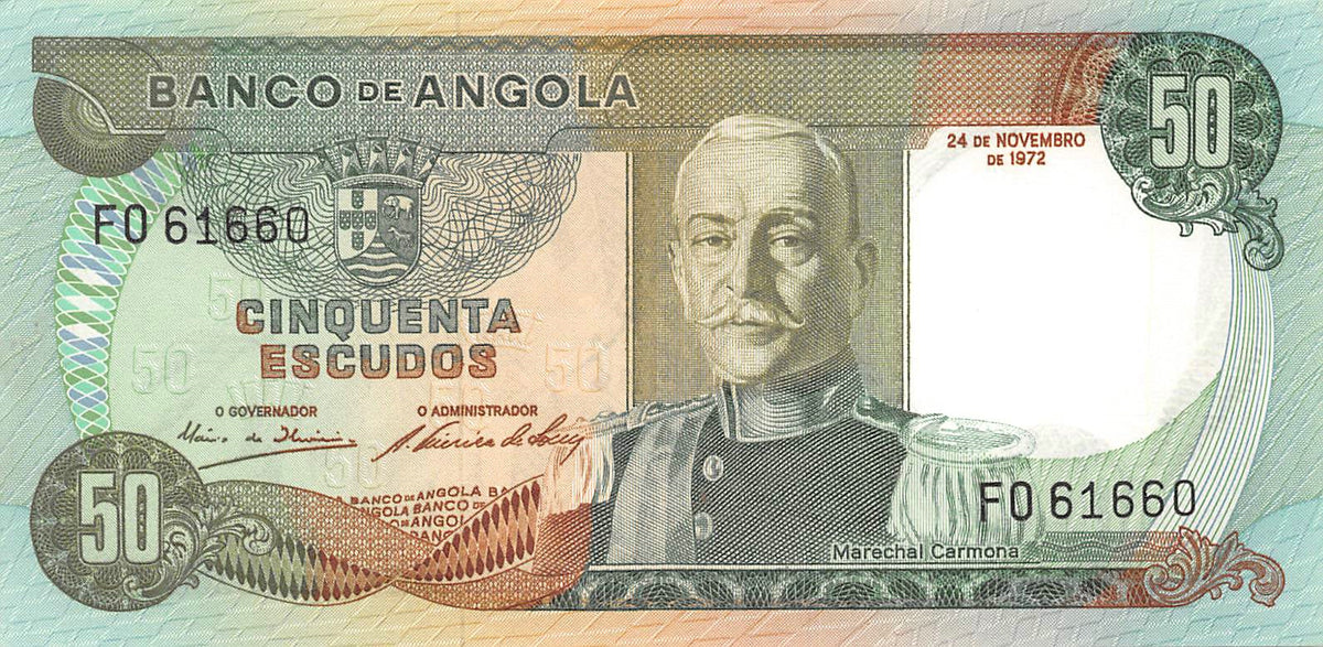 P-100a Angola 50 Escudos 1972 Unc