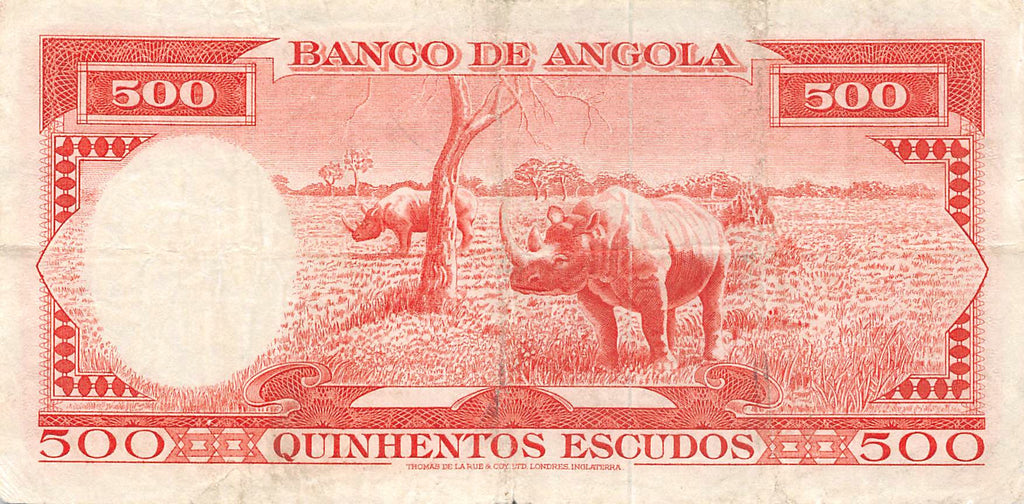 P-097 Angola 500 Escudos 1970 Vf