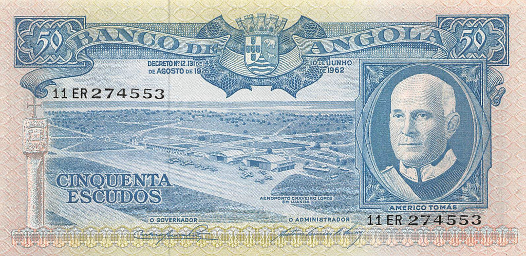 P-93a Angola 50 Escudos 1962 Unc