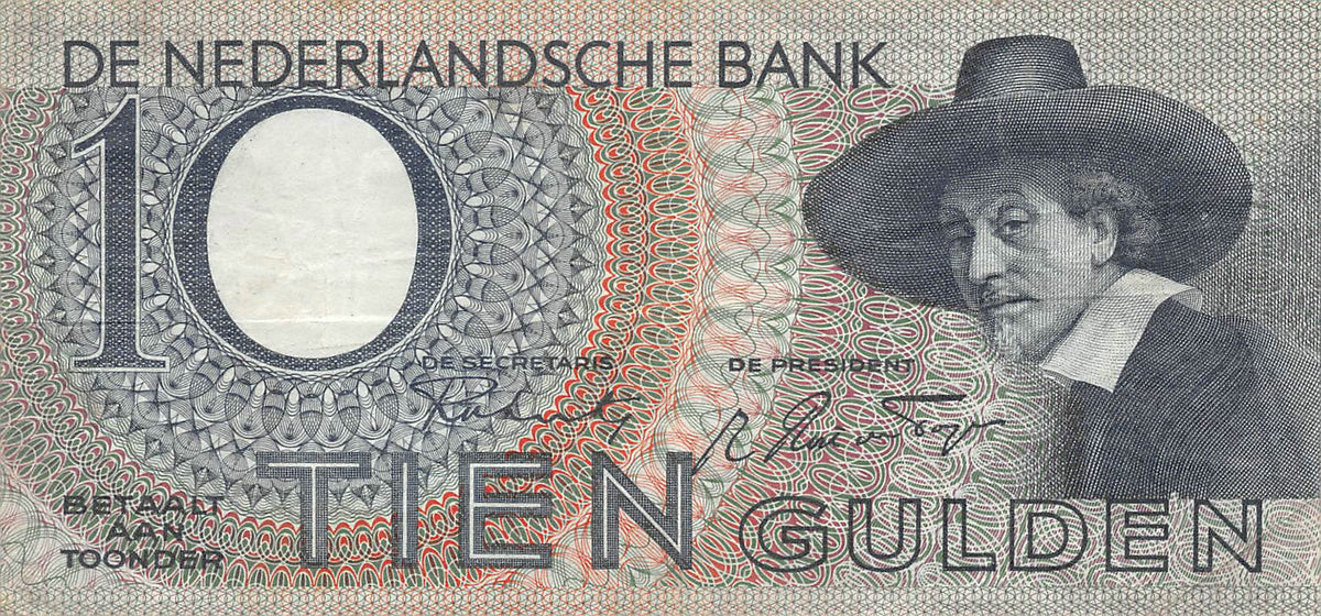 P-059a Nederland 10 Gulden 1943-1944 Staalmeester