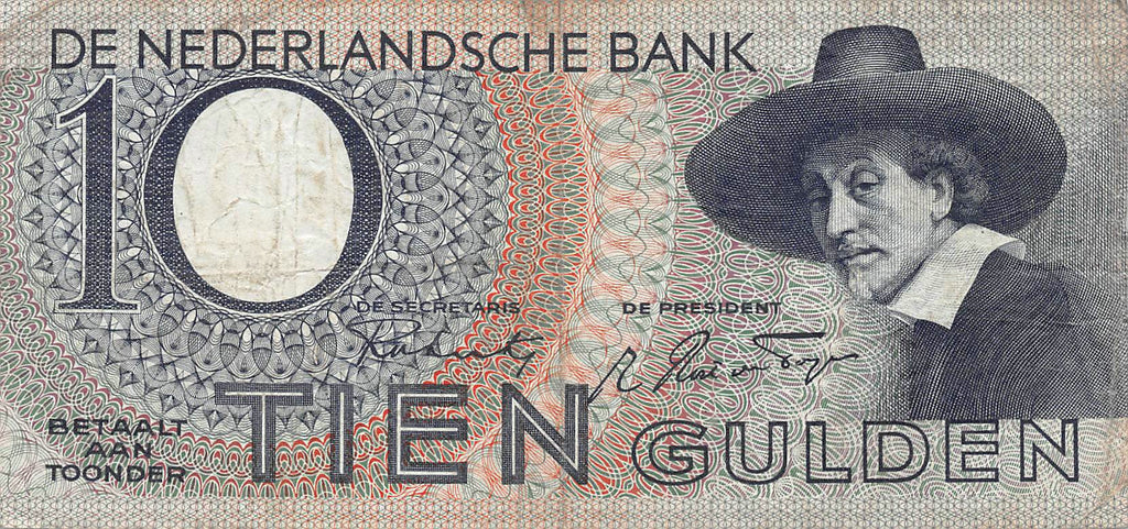P-059a Nederland 10 Gulden 1943-1944 Staalmeester