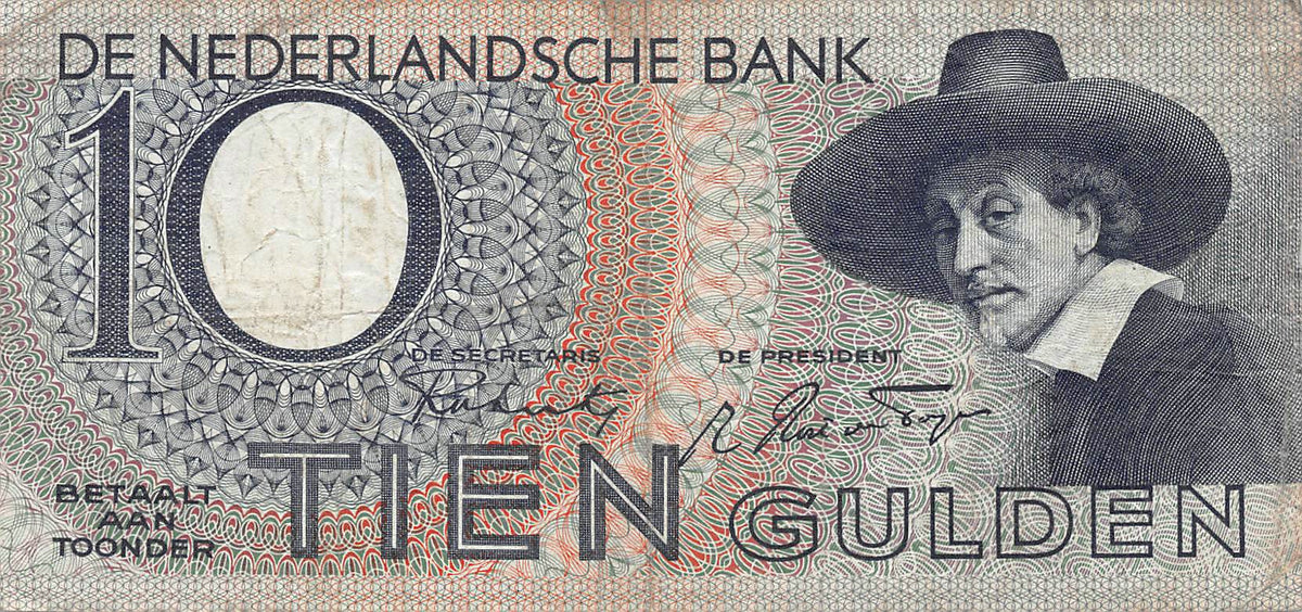 P-059a Nederland 10 Gulden 1943-1944 Staalmeester
