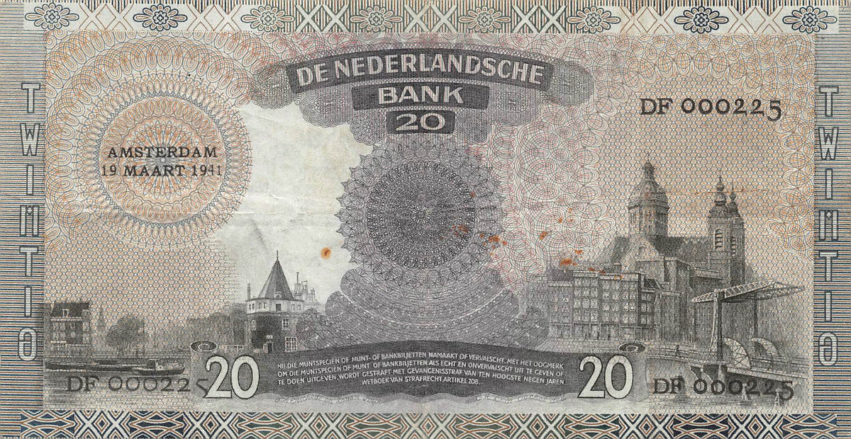 P-054a Nederland 20 Gulden 1940