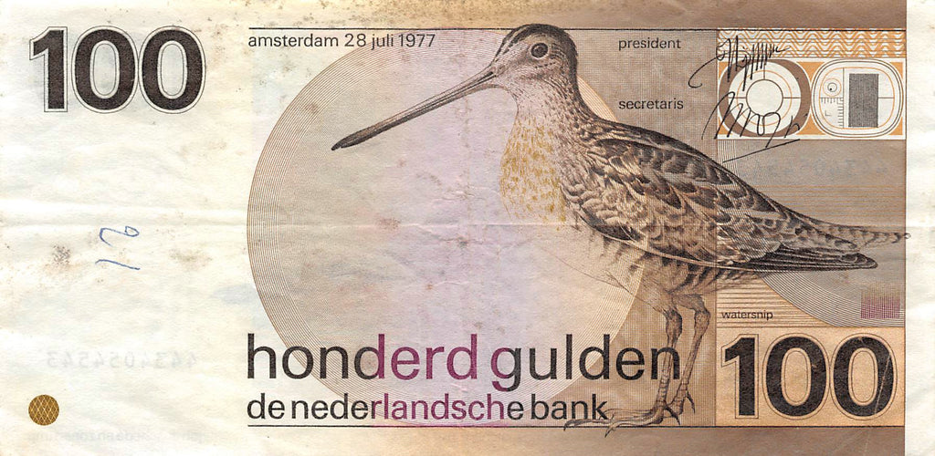 P-097a Nederland 100 Gulden 1977 Snip
