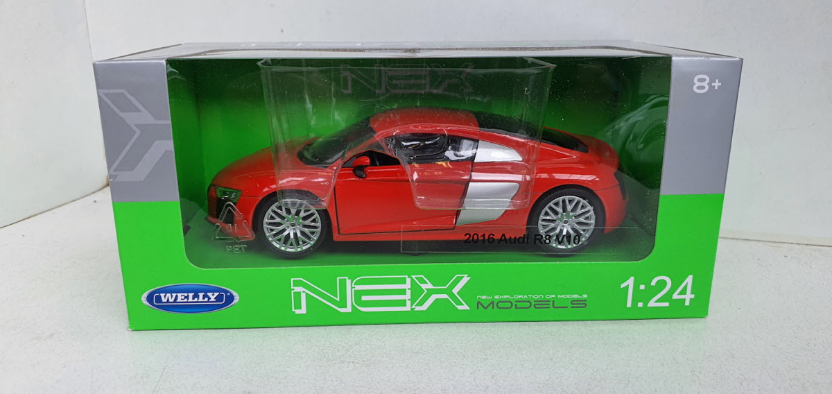 Audi R8 V10 Rood 2016 Welly NEX 1:24