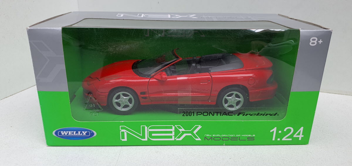 Welly: Pontiac Firebird Rood 2001 - Schaal 1:24