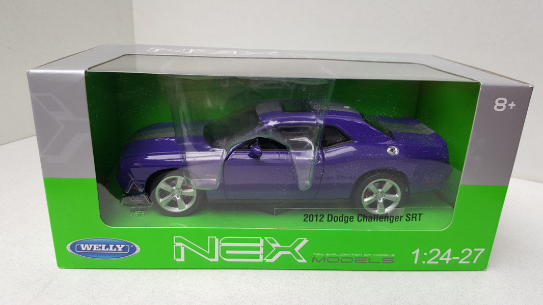 Dodge Challenger SRT Paars/Zilver 2012 Welly 1:24