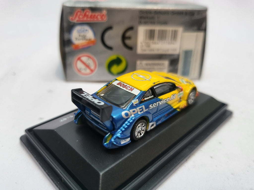 Opel Astra V8 Coupé Geel/Blauw 2003 Joachim "Smokin" Jo Winkelhock - Schuco 1:87