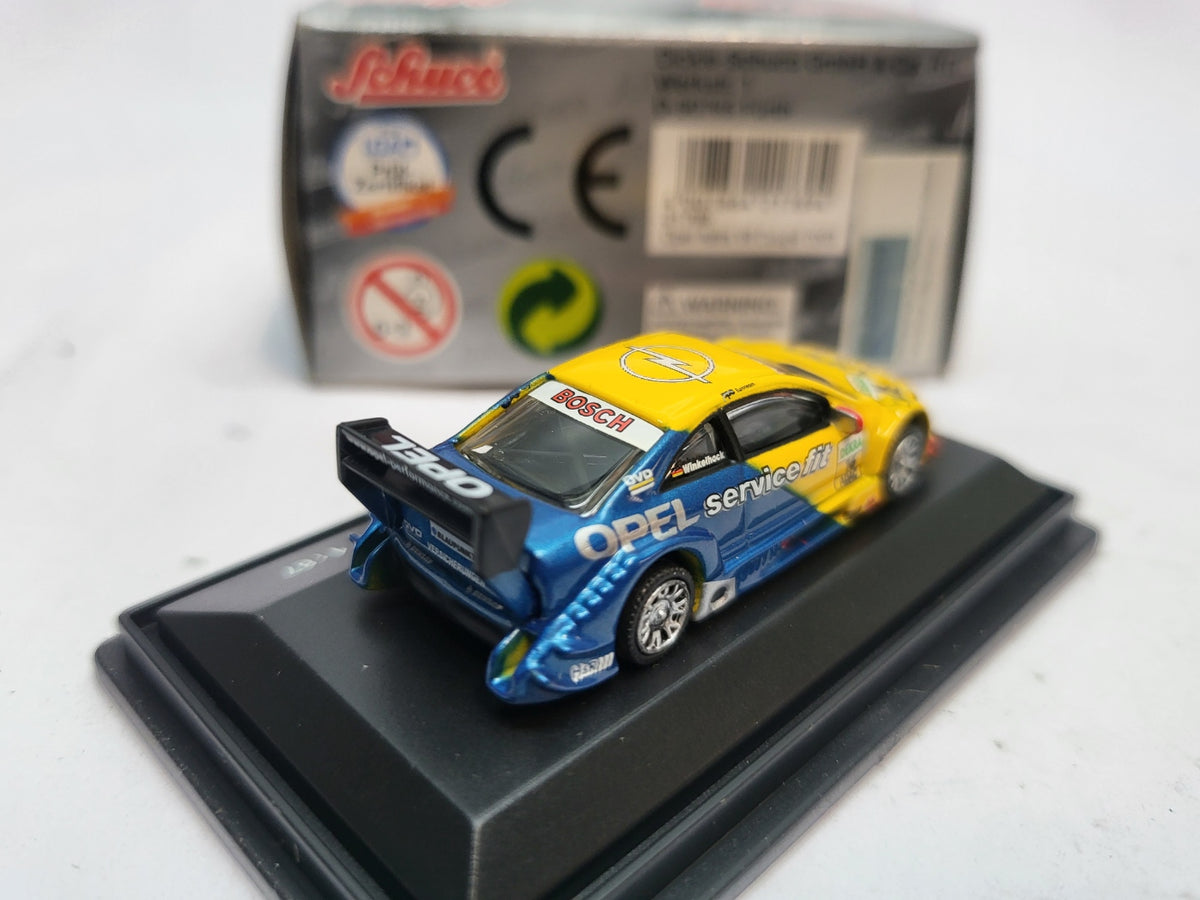 Opel Astra V8 Coupé Geel/Blauw 2003 Joachim "Smokin" Jo Winkelhock - Schuco 1:87