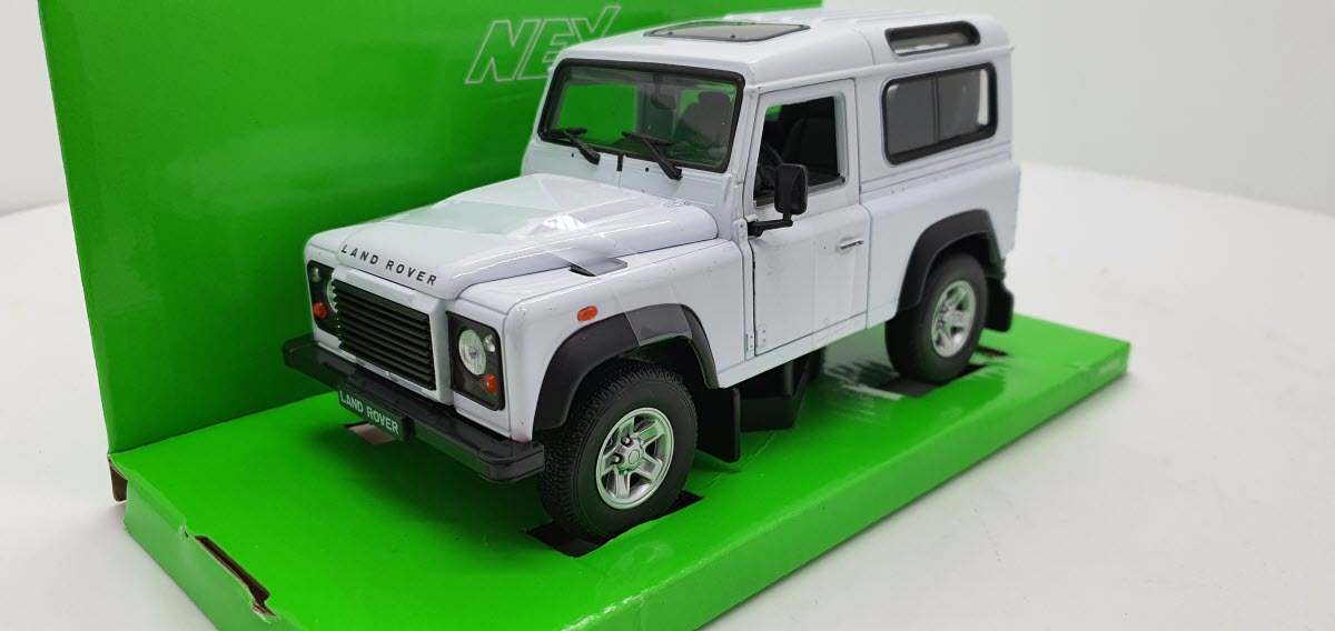 Land Rover Defender Wit 1990 Welly 1:24