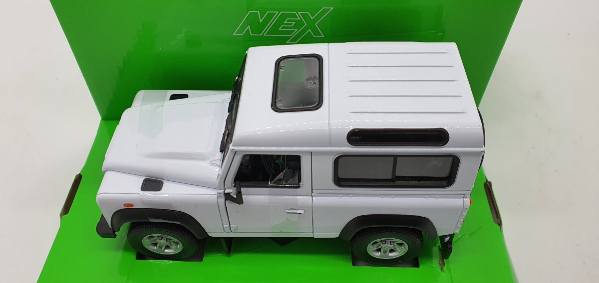 Land Rover Defender Wit 1990 Welly 1:24