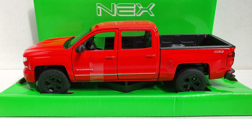 Chevrolet Silverado Rood 2017 Welly 1:24