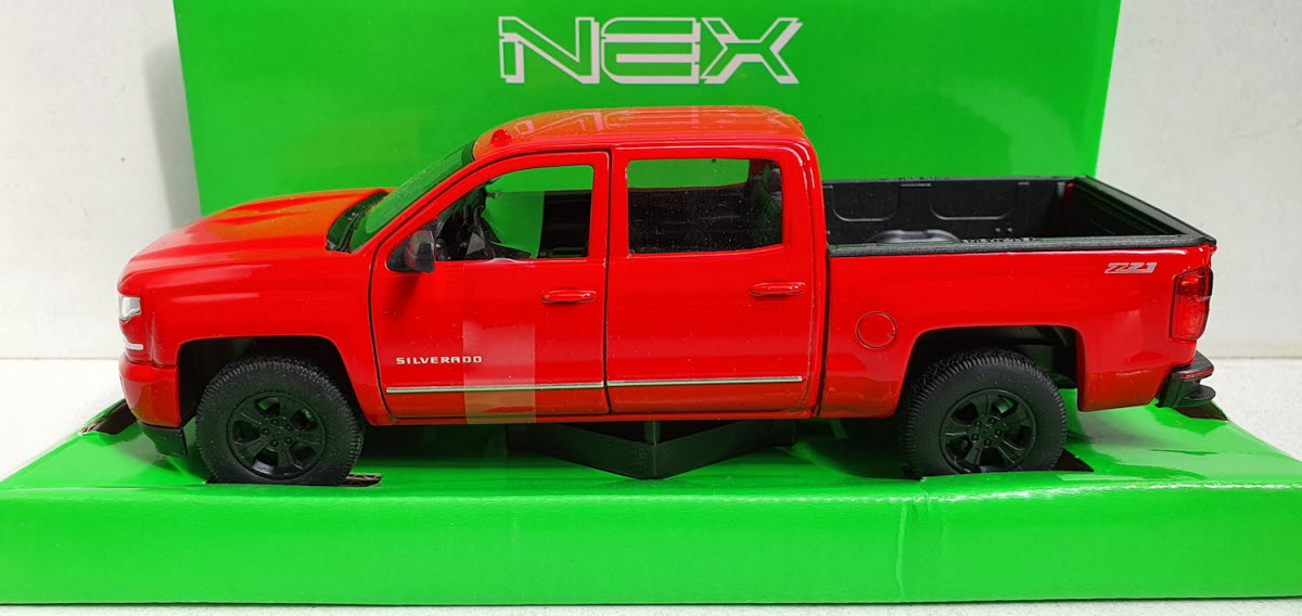 Chevrolet Silverado Rood 2017 Welly 1:24