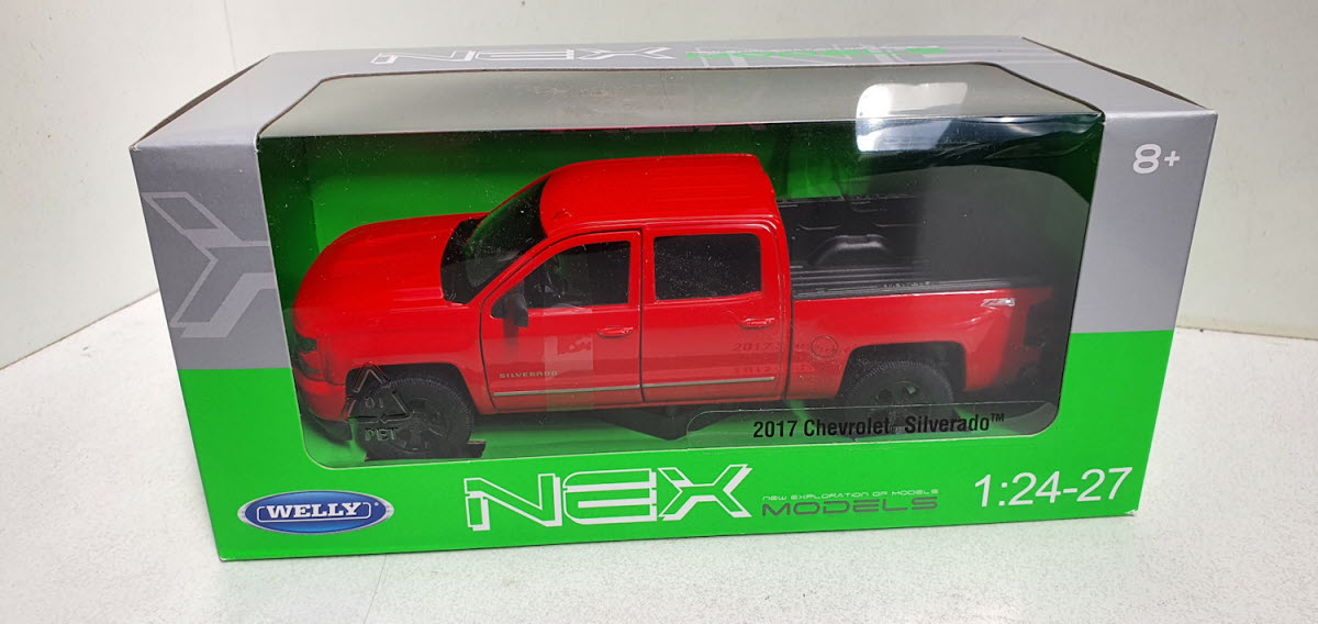 Chevrolet Silverado Rood 2017 Welly 1:24